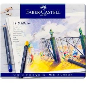 NEW Faber-Castell Goldfaber™ 48 Colour Pencil Tin Set